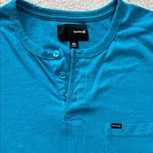 Hurley Teal Henley Shirt